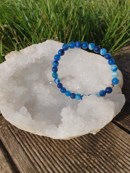 Agate bleue 6mm