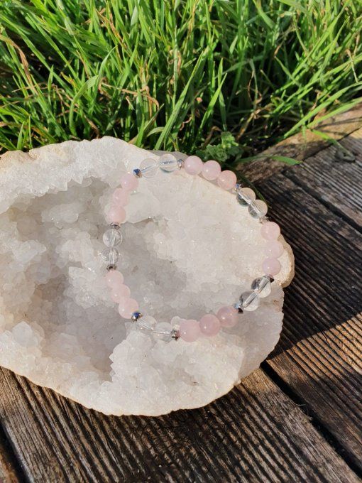 Quartz Rose Cristal de Roche 6mm