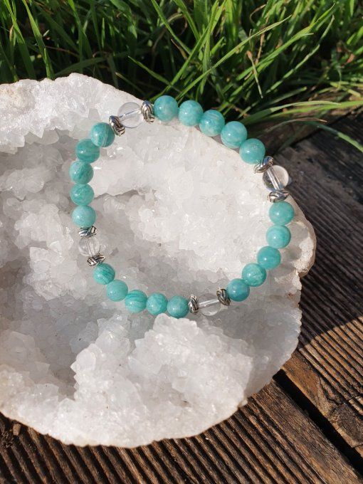 Bracelet Amazonite Cristal de roche