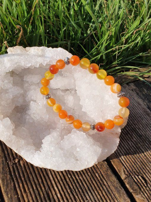 Agate Orange 8 mm