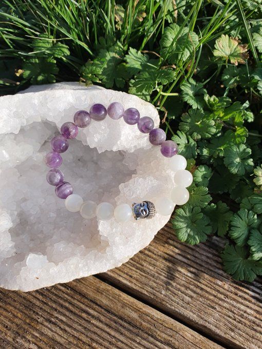 Améthyste Pierre de lune 8mm