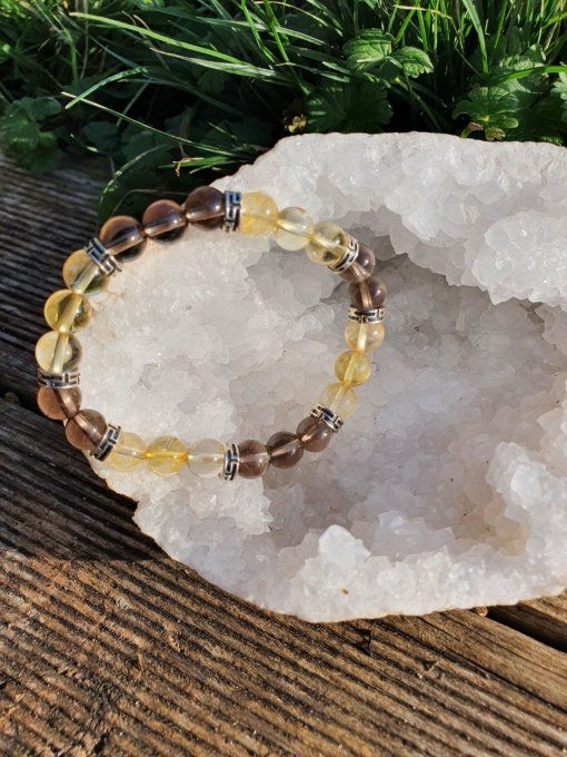 Quartz fumé Citrine 8 mm