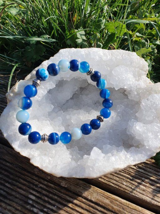 Agate Bleue 8 mm
