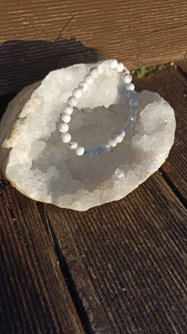 Bracelet Howlite 6 mm